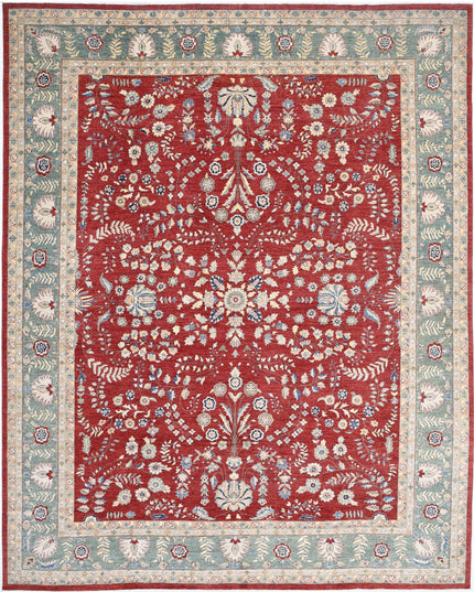 Ziegler 11' 8" X 14' 7" Hand Knotted Wool Rug 11' 8" X 14' 7" (356 X 444) / Red / Wool