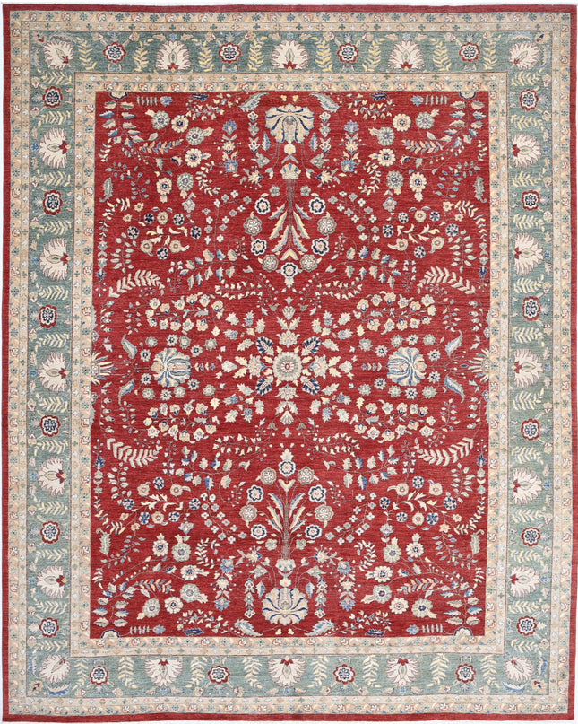 Ziegler 11' 8" X 14' 7" Hand Knotted Wool Rug 11' 8" X 14' 7" (356 X 444) / Red / Wool