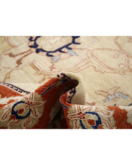 Ziegler 9' 1" X 11' 5" Hand Knotted Wool Rug 9' 1" X 11' 5" (277 X 348) / Gold / Wool