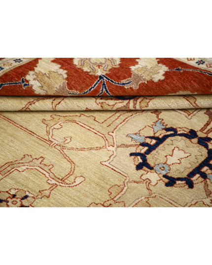 Ziegler 9' 1" X 11' 5" Hand Knotted Wool Rug 9' 1" X 11' 5" (277 X 348) / Gold / Wool