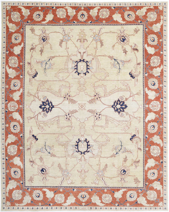 Ziegler 9' 1" X 11' 5" Hand Knotted Wool Rug 9' 1" X 11' 5" (277 X 348) / Gold / Wool