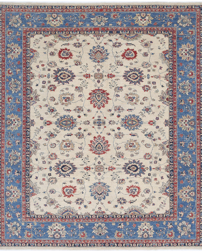 Ziegler 8' 1" X 9' 3" Hand Knotted Wool Rug 8' 1" X 9' 3" (246 X 282) / Ivory / Wool