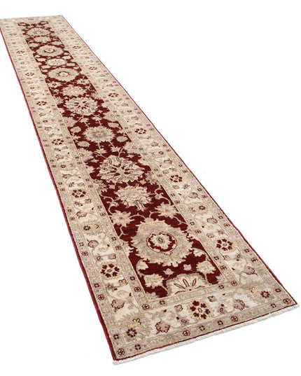 Ziegler 2' 7" X 13' 8" Hand Knotted Wool Rug 2' 7" X 13' 8" (79 X 417) / Burgundy / Wool