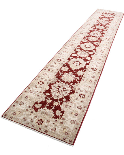 Ziegler 2' 7" X 13' 8" Hand Knotted Wool Rug 2' 7" X 13' 8" (79 X 417) / Burgundy / Wool