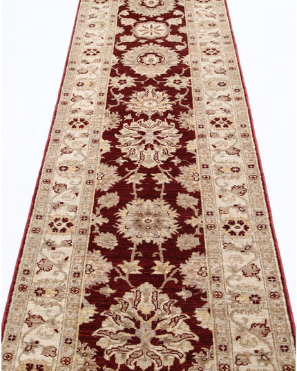 Ziegler 2' 7" X 13' 8" Hand Knotted Wool Rug 2' 7" X 13' 8" (79 X 417) / Burgundy / Wool