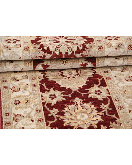 Ziegler 2' 7" X 13' 8" Hand Knotted Wool Rug 2' 7" X 13' 8" (79 X 417) / Burgundy / Wool