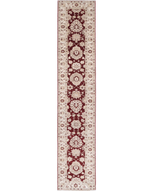 Ziegler 2' 7" X 13' 8" Hand Knotted Wool Rug 2' 7" X 13' 8" (79 X 417) / Burgundy / Wool