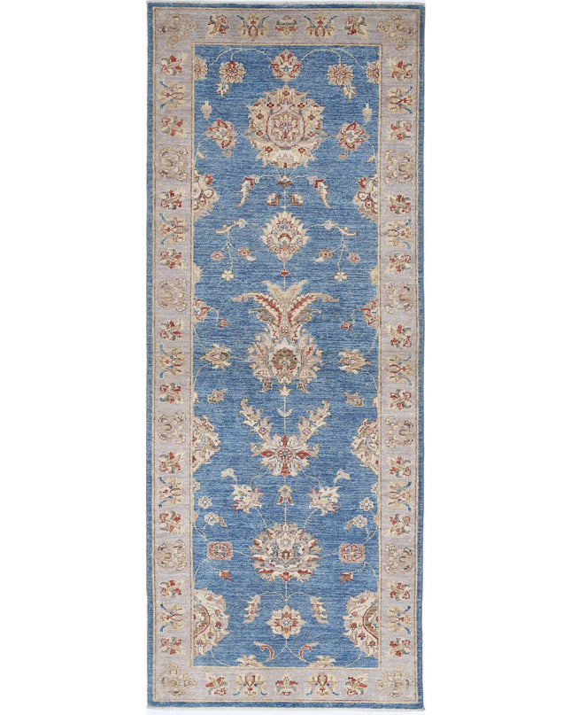 Ziegler 2' 6" X 7' 0" Hand Knotted Wool Rug 2' 6" X 7' 0" (76 X 213) / Blue / Wool