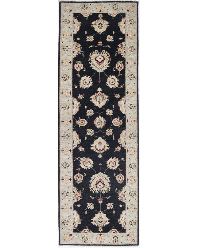 Ziegler 2' 6" X 8' 1" Hand Knotted Wool Rug 2' 6" X 8' 1" (76 X 246) / Black / Wool