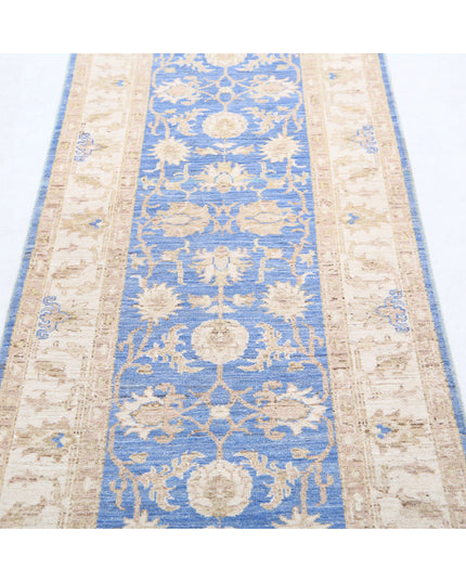 Ziegler 2' 7" X 8' 1" Hand Knotted Wool Rug 2' 7" X 8' 1" (79 X 246) / Blue / Wool