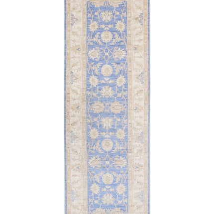 Ziegler 2' 7" X 8' 1" Hand Knotted Wool Rug 2' 7" X 8' 1" (79 X 246) / Blue / Wool