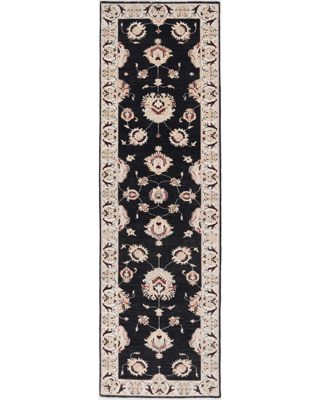 Ziegler 2' 6" X 8' 8" Hand Knotted Wool Rug 2' 6" X 8' 8" (76 X 264) / Black / Wool