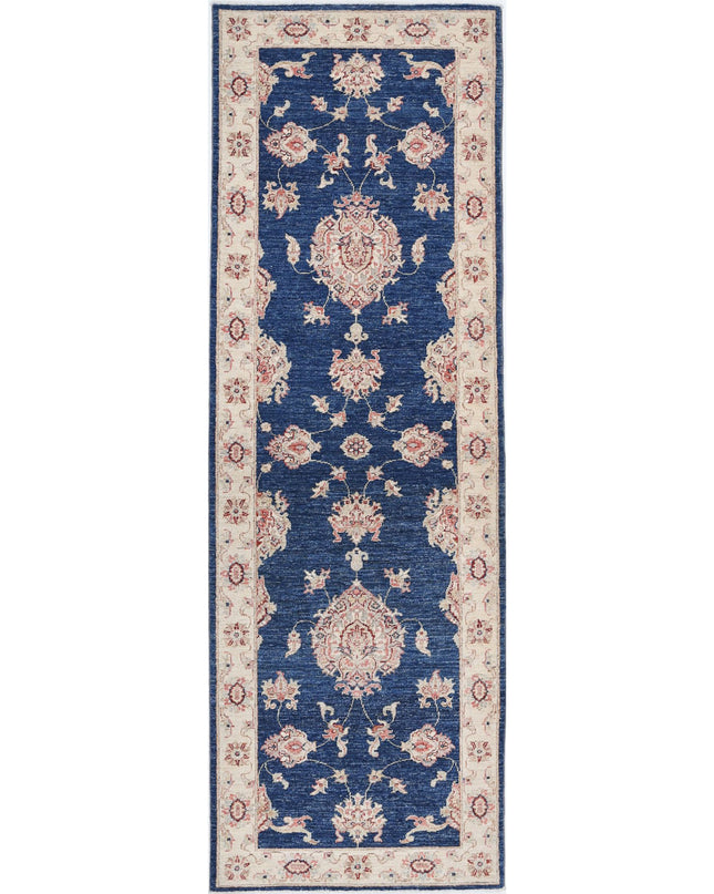 Ziegler 2' 8" X 8' 2" Hand Knotted Wool Rug 2' 8" X 8' 2" (81 X 249) / Blue / Wool