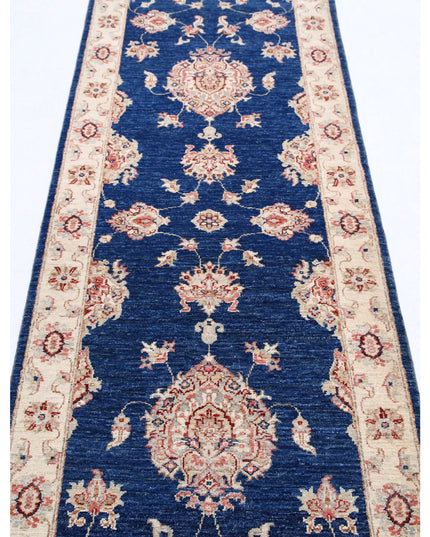 Ziegler 2' 8" X 8' 2" Hand Knotted Wool Rug 2' 8" X 8' 2" (81 X 249) / Blue / Wool