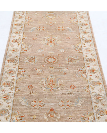 Ziegler 2' 6" X 7' 10" Hand Knotted Wool Rug 2' 6" X 7' 10" (76 X 239) / Brown / Wool