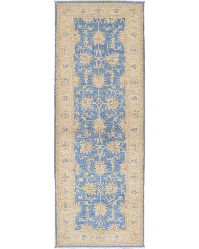 Ziegler 2' 8" X 8' 0" Hand Knotted Wool Rug 2' 8" X 8' 0" (81 X 244) / Blue / Wool