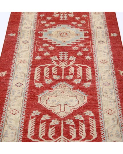 Ziegler 2' 7" X 8' 2" Hand Knotted Wool Rug 2' 7" X 8' 2" (79 X 249) / Red / Wool