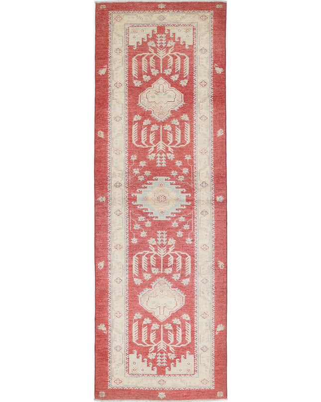 Ziegler 2' 7" X 8' 2" Hand Knotted Wool Rug 2' 7" X 8' 2" (79 X 249) / Red / Wool