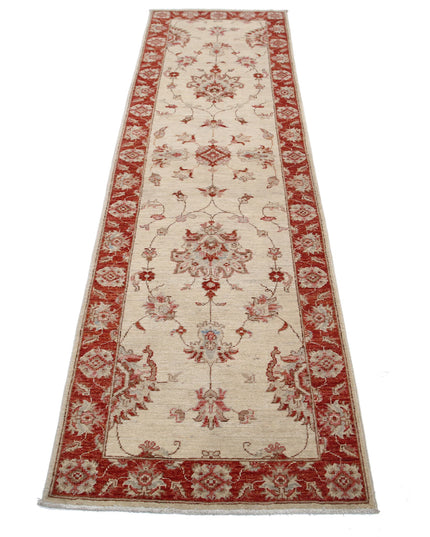 Ziegler 2' 6" X 8' 4" Hand Knotted Wool Rug 2' 6" X 8' 4" (76 X 254) / Ivory / Wool