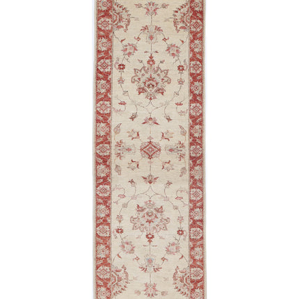 Ziegler 2' 6" X 8' 4" Hand Knotted Wool Rug 2' 6" X 8' 4" (76 X 254) / Ivory / Wool