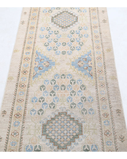 Ziegler 2' 7" X 7' 11" Hand Knotted Wool Rug 2' 7" X 7' 11" (79 X 241) / Ivory / Wool
