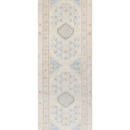 Ziegler 2' 7" X 7' 11" Hand Knotted Wool Rug 2' 7" X 7' 11" (79 X 241) / Ivory / Wool