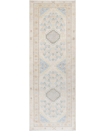 Ziegler 2' 7" X 7' 11" Hand Knotted Wool Rug 2' 7" X 7' 11" (79 X 241) / Ivory / Wool