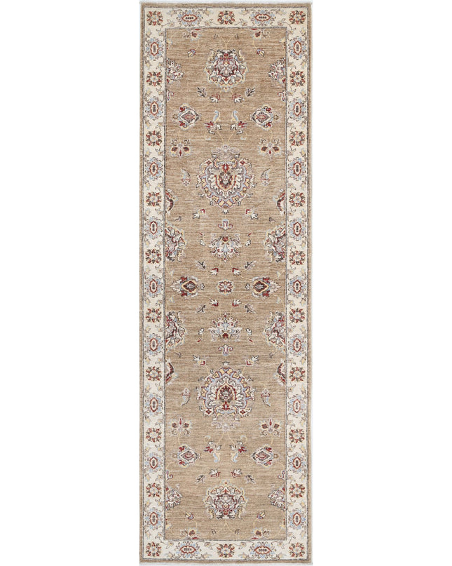 Ziegler 2' 6" X 8' 8" Hand Knotted Wool Rug 2' 6" X 8' 8" (76 X 264) / Brown / Wool