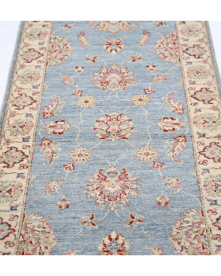 Ziegler 2' 5" X 7' 5" Hand Knotted Wool Rug 2' 5" X 7' 5" (74 X 226) / Blue / Wool