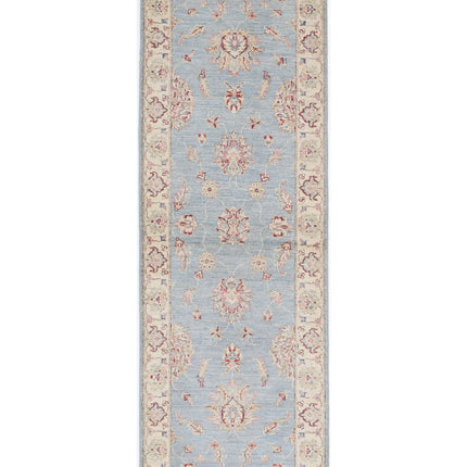 Ziegler 2' 5" X 7' 5" Hand Knotted Wool Rug 2' 5" X 7' 5" (74 X 226) / Blue / Wool