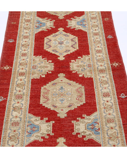 Ziegler 2' 9" X 7' 1" Hand Knotted Wool Rug 2' 9" X 7' 1" (84 X 216) / Red / Wool