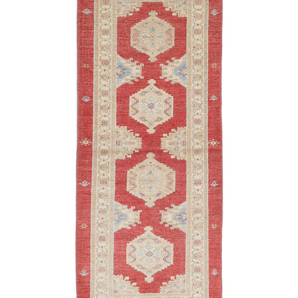 Ziegler 2' 9" X 7' 1" Hand Knotted Wool Rug 2' 9" X 7' 1" (84 X 216) / Red / Wool