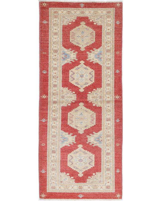 Ziegler 2' 9" X 7' 1" Hand Knotted Wool Rug 2' 9" X 7' 1" (84 X 216) / Red / Wool