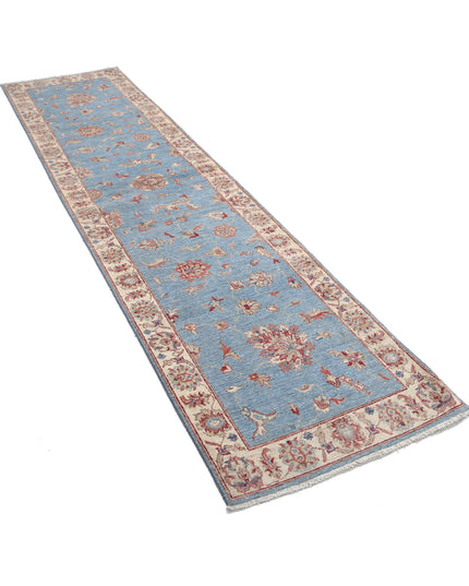 Ziegler 2' 6" X 9' 10" Hand Knotted Wool Rug 2' 6" X 9' 10" (76 X 300) / Blue / Wool