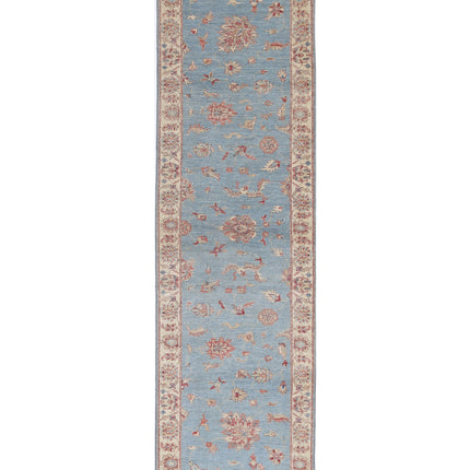 Ziegler 2' 6" X 9' 10" Hand Knotted Wool Rug 2' 6" X 9' 10" (76 X 300) / Blue / Wool