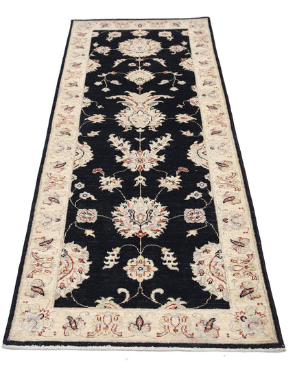 Ziegler 2' 6" X 6' 9" Hand Knotted Wool Rug 2' 6" X 6' 9" (76 X 206) / Black / Wool