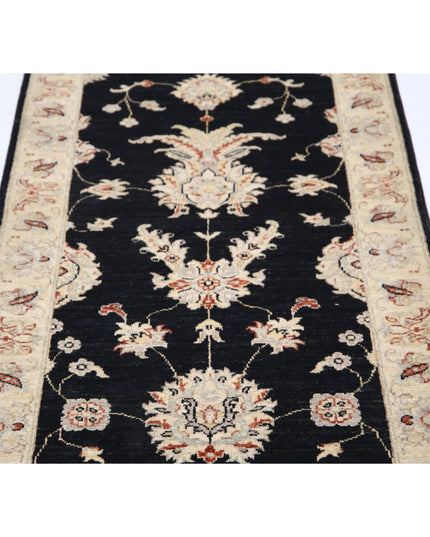 Ziegler 2' 6" X 6' 9" Hand Knotted Wool Rug 2' 6" X 6' 9" (76 X 206) / Black / Wool