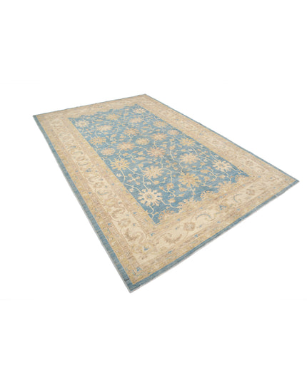 Ziegler 6' 8" X 9' 8" Hand Knotted Wool Rug 6' 8" X 9' 8" (203 X 295) / Blue / Wool