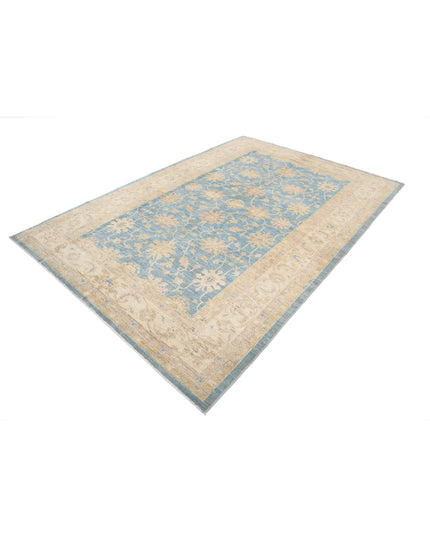Ziegler 6' 8" X 9' 8" Hand Knotted Wool Rug 6' 8" X 9' 8" (203 X 295) / Blue / Wool