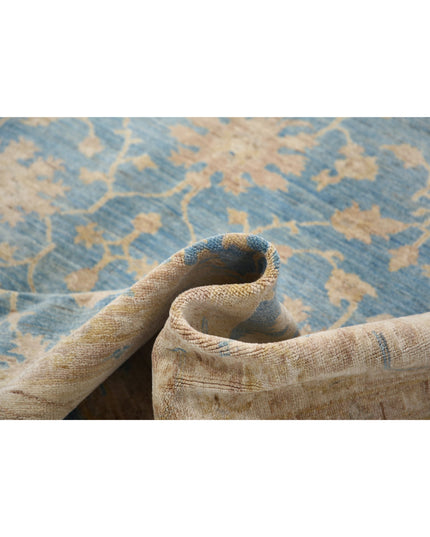 Ziegler 6' 8" X 9' 8" Hand Knotted Wool Rug 6' 8" X 9' 8" (203 X 295) / Blue / Wool