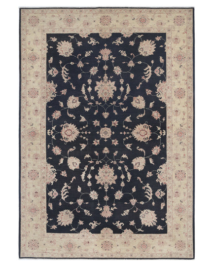 Ziegler 6' 8" X 9' 4" Hand Knotted Wool Rug 6' 8" X 9' 4" (203 X 284) / Black / Wool