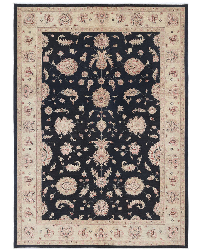 Ziegler 6' 9" X 9' 4" Hand Knotted Wool Rug 6' 9" X 9' 4" (206 X 284) / Black / Wool