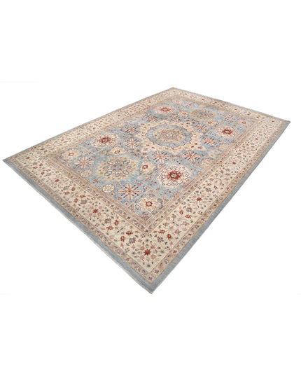 Ziegler 7' 1" X 10' 2" Hand Knotted Wool Rug 7' 1" X 10' 2" (216 X 310) / Blue / Wool