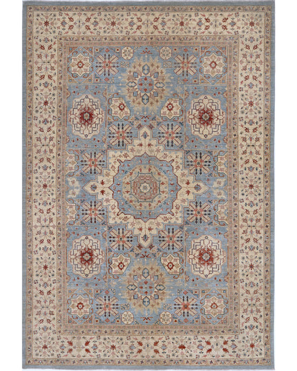 Ziegler 7' 1" X 10' 2" Hand Knotted Wool Rug 7' 1" X 10' 2" (216 X 310) / Blue / Wool