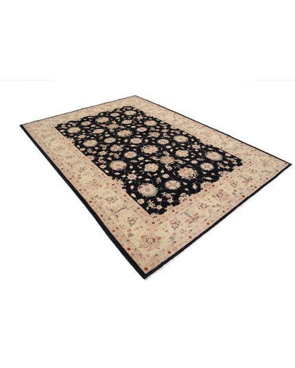 Ziegler 6' 10" X 9' 6" Hand Knotted Wool Rug 6' 10" X 9' 6" (208 X 290) / Black / Wool