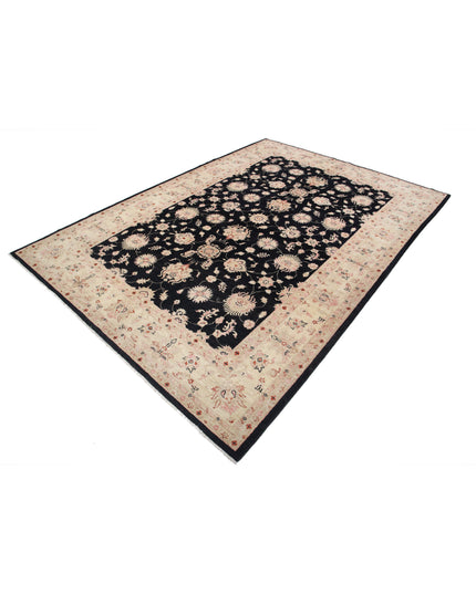 Ziegler 6' 10" X 9' 6" Hand Knotted Wool Rug 6' 10" X 9' 6" (208 X 290) / Black / Wool