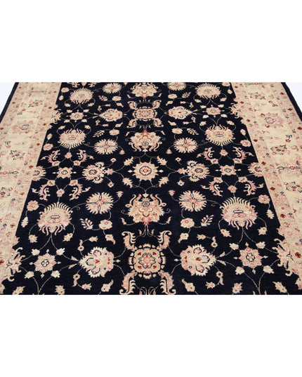 Ziegler 6' 10" X 9' 6" Hand Knotted Wool Rug 6' 10" X 9' 6" (208 X 290) / Black / Wool