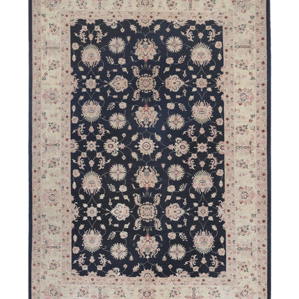 Ziegler 6' 10" X 9' 6" Hand Knotted Wool Rug 6' 10" X 9' 6" (208 X 290) / Black / Wool