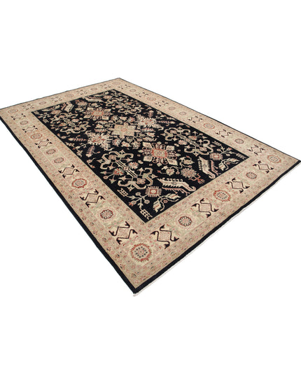 Ziegler 6' 7" X 9' 9" Hand Knotted Wool Rug 6' 7" X 9' 9" (201 X 297) / Black / Wool