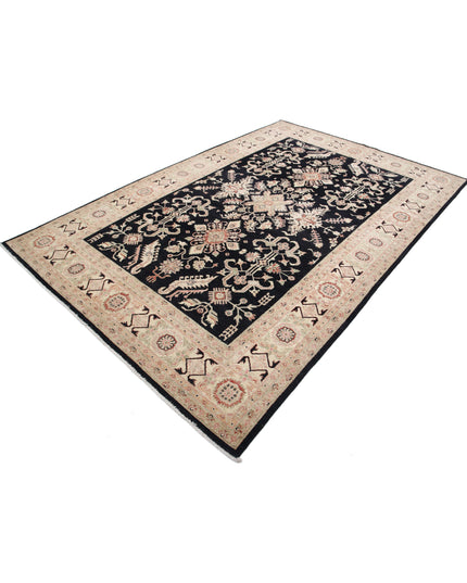 Ziegler 6' 7" X 9' 9" Hand Knotted Wool Rug 6' 7" X 9' 9" (201 X 297) / Black / Wool